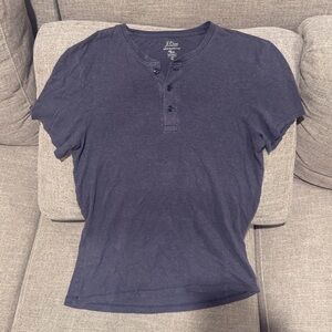 J. Crew Navy Short Sleeve Henley